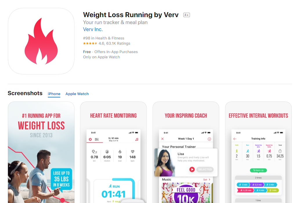 Weight Loss Running by Verv