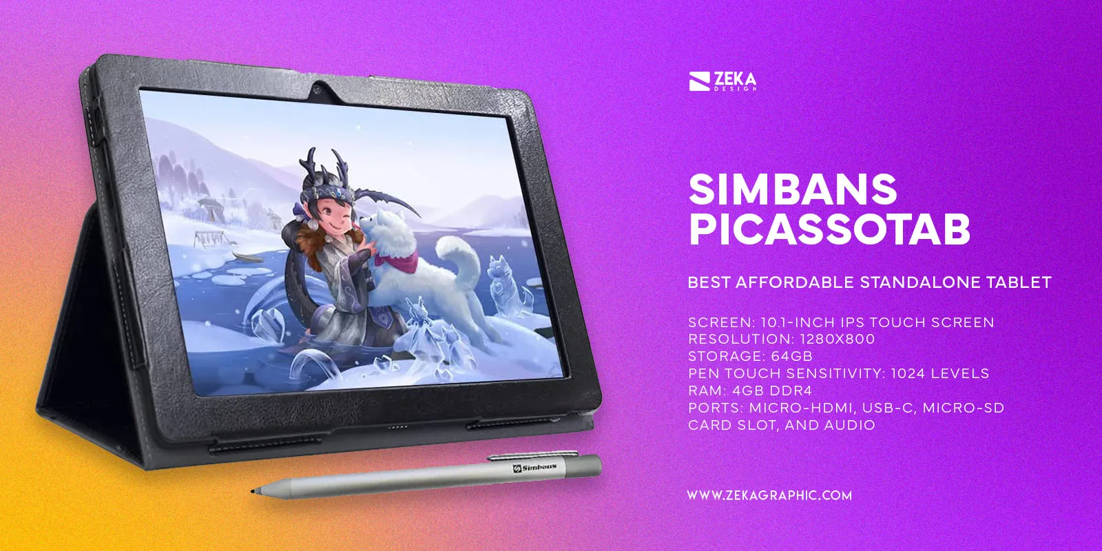 Best Standalone Drawing Tablet: Simbans PicassoTab