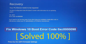 Check Disk to Repair Windows 10 Error Code 0xc0000098