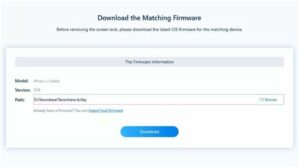Download the latest and matching IOS firmware for your iPhone
